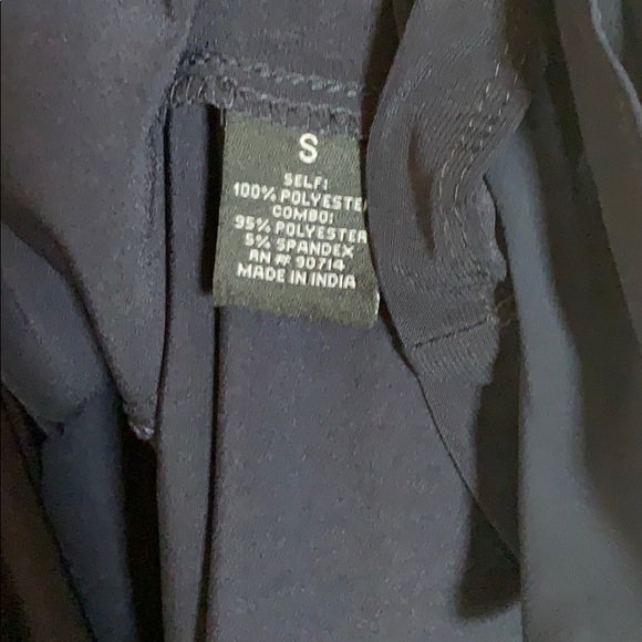 Rhinestone chiffon top with liner navy small MSK - Picture 7 of 7